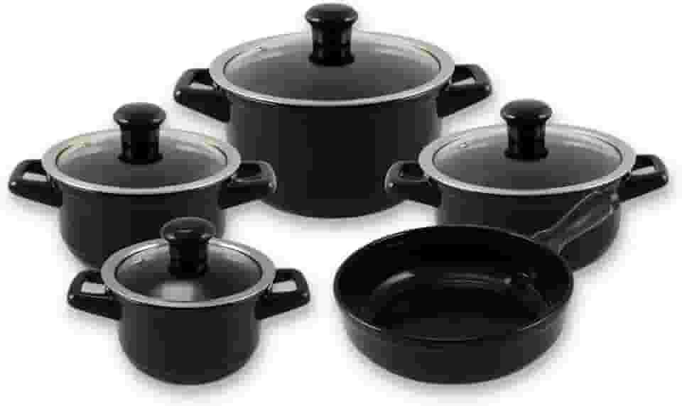 Ceraflame Conjunto Panelas de Cerâmica Duo Smart 5 Peças Preto