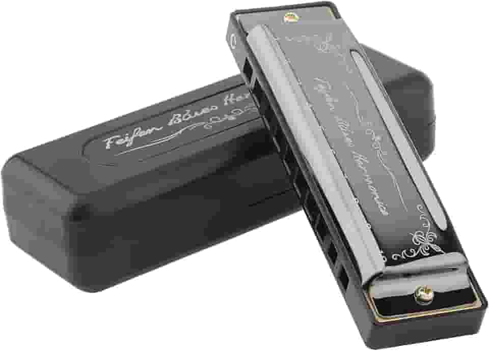 OriGlam Gaita 10 furos 20 melodias órgão boca harpa, blues gaita chave de C com estojo para blues folk jazz pop para iniciantes, presente para adultos