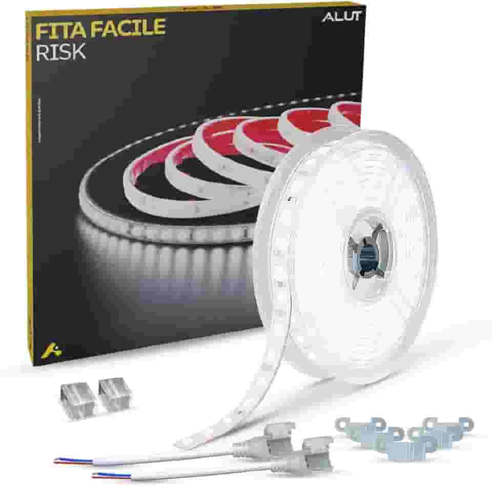 Fita Led Facile Risk 5 Metros 12w 10mm Branco Quente 2700k, Branco Neutro 4000k ou Branco Frio 6500k 120 leds a prova d'água Alut By Avant (Branco Frio 6500k, 220v)