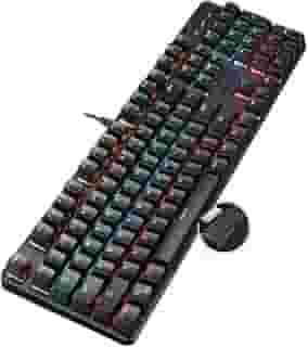 Teclado Gamer Mecânico Blue Switch Iluminação LED RGB | Anti-Ghosting QWERTY PT-BR USB | Compatível com PC, PS4, PS5 e Xbox – Desempenho Preciso e Durabilidade para Jogos