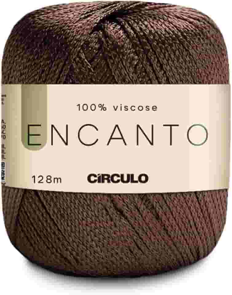 Linha Fio Encanto Chocolate Para Croche/Trico 128m Circulo 100% Viscose