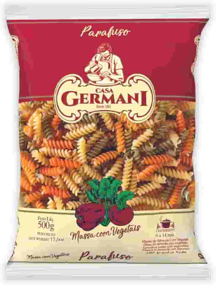 Germani Alimentos Macarrão Parafuso Com Vegetais Casa Germani 500G Massa Parafuso De Sêmola Com Vegetais Pasta Fusilli Tre Verdure Vermelho Delícia Saborosa E Colorida Receita Caseira Desde 1892