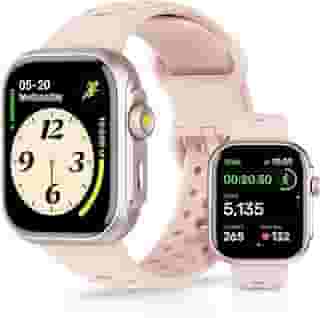 Relogio Smartwatch Feminino com GPS, Alexa Built-in, à prova d'água 3ATM natação, Relogio Masculino, Monitoramento Relógio Esportivo, Chamadas Bluetooth, Notificações, Smartwatch(rosa)