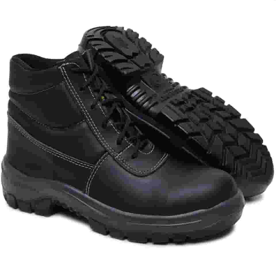 Bota Botina Segurança Eletricista Leve De Microfibra Preta