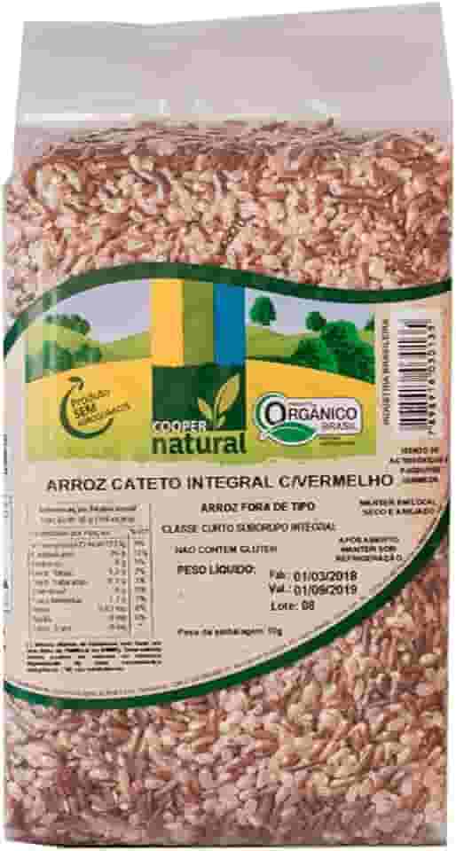 Arroz Cateto Integral com Vermelho Orgânico Coopernatural 500g