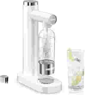 SNLIDE Máquina de Refrigerante, Máquina de Água com Gás com Garrafa Pet Sem Bpa de 1L, Fácil de Usar, Palitos Fofos Faça Você Mesmo O Fabricante de Água com Gás, Compatível com Carbonatador de Troca d