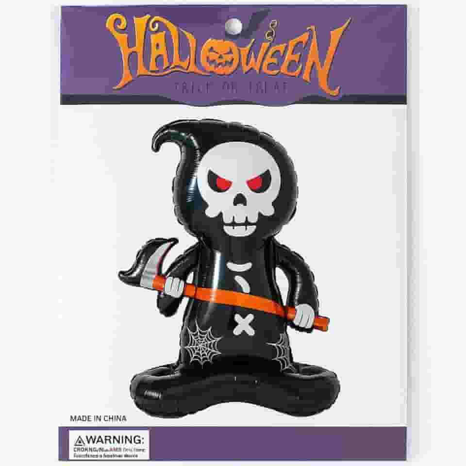 Balão Halloween Foil Gigante 3D e Cartelado (Ceifador com Base)