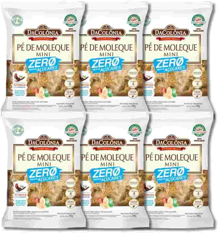 Kit com 6 Unidades DaColonia Pé De Moleque 100G Zero