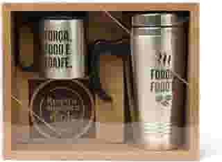 Kit Café Presente Personalizado com Canecas e Porta Copos