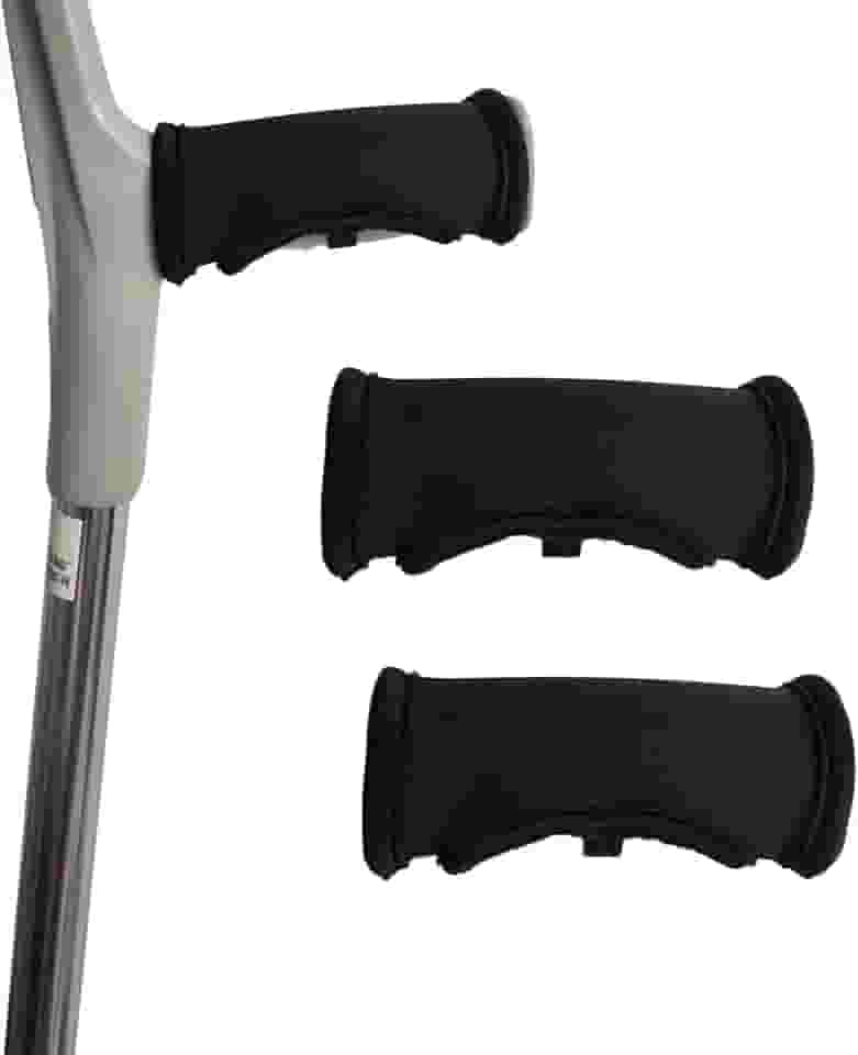 Almofadas de muleta de antebraço, capas de mão de muleta de punho aberto para idosos, deficientes, artrite, pacientes com derrame, almofadas macias e antiderrapantes (2 peças)