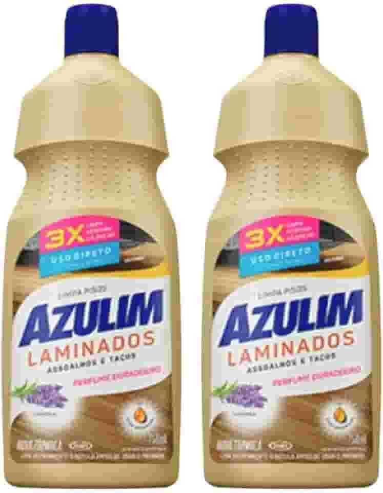 Kit com 2 Limpadores de Pisos Laminados Azulim, 750ml, Aroma de Lavanda