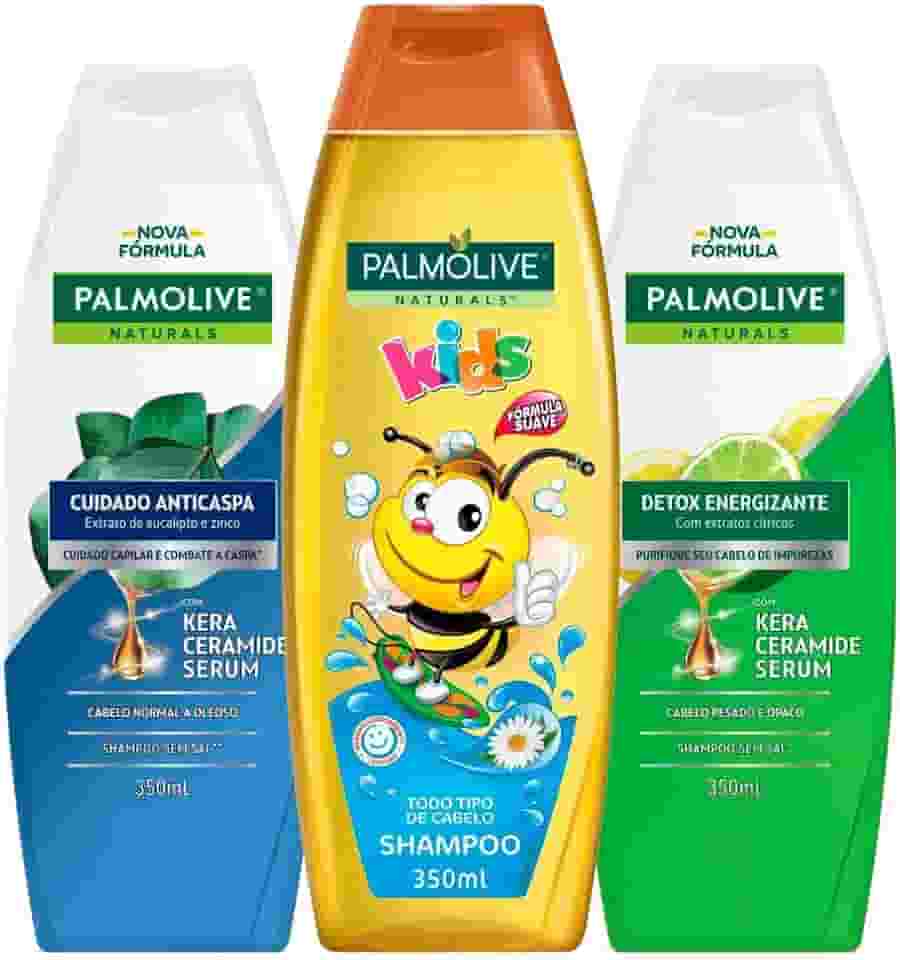 Kit Shampoo: Detox 350ml + Anticaspa Classic 350ml + Naturals Kids 350ml