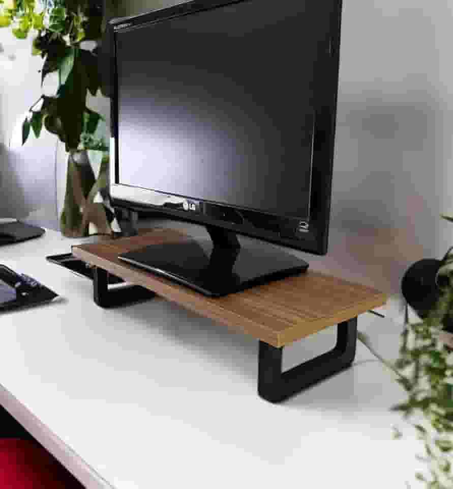 Mesa Stand Desk Suporte elevado para Monitor Freijó 45Cm