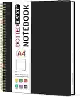 Taja Caderno pontilhado em espiral, cadernos de 21,5 x 28 cm para trabalho, diário A4 grande para mulheres e homens, diário pontilhado, caderno de diário para escrever, diário espiral com capa de