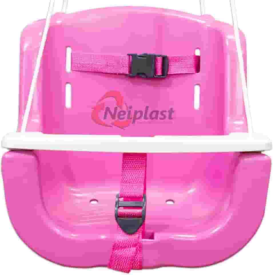 Balanço Plástico Infantil (C/ Cinto e Trava de segurança) (ROSA)