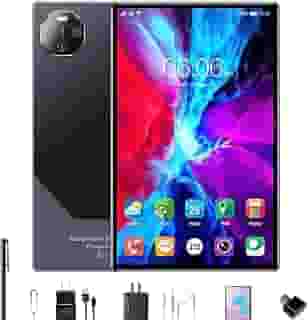 Tablet E70Pro 8 GB de RAM + 256 GB, tela imersiva de 11,6 polegadas, 24 MP + 32 MP,5G, Wi-Fi, Bluetooth, Android 13 octa-core (Preto)
