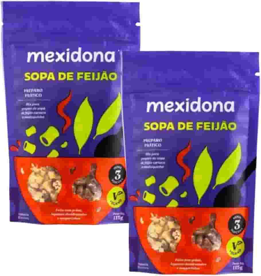 KIT 2X SOPA DE FEIJÃO MEXIDON 115G - NATURAL, VEGANA, SEM GLÚTEN