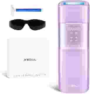 Xsoul Remoção de pelos a laser IPL com resfriamento, dispositivo indolor para mulheres e homens, remoção permanente de pelos em casa, ideal para axilas, pernas, rosto e biquíni, roxo