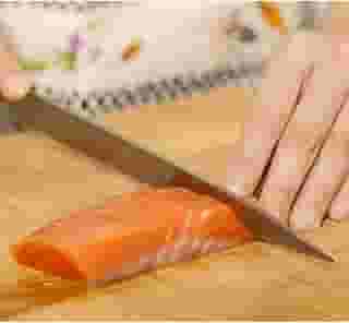 Faca Para Sushi Sashimi Peixes Legumes Verduras Yanagui 8pol Cor Aço Inox
