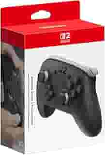 Nintendo, Controle Nintendo Switch 2 Pro, HD Rumble 2, Botão C para GameChat, Funcionalidade Amiibo Embutida, Preto