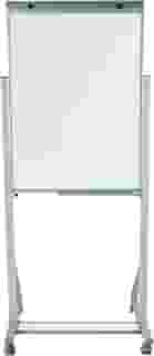 Cavalete Flip Chart Branco Luxo, 1,0m X 0,70m - Souza & Cia (Ref: 2512) Pés Alumínio com rodízio
