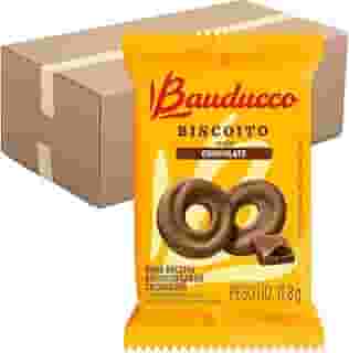 Biscoito Amanteigado Chocolate Bauducco Caixa com 100 Sachês
