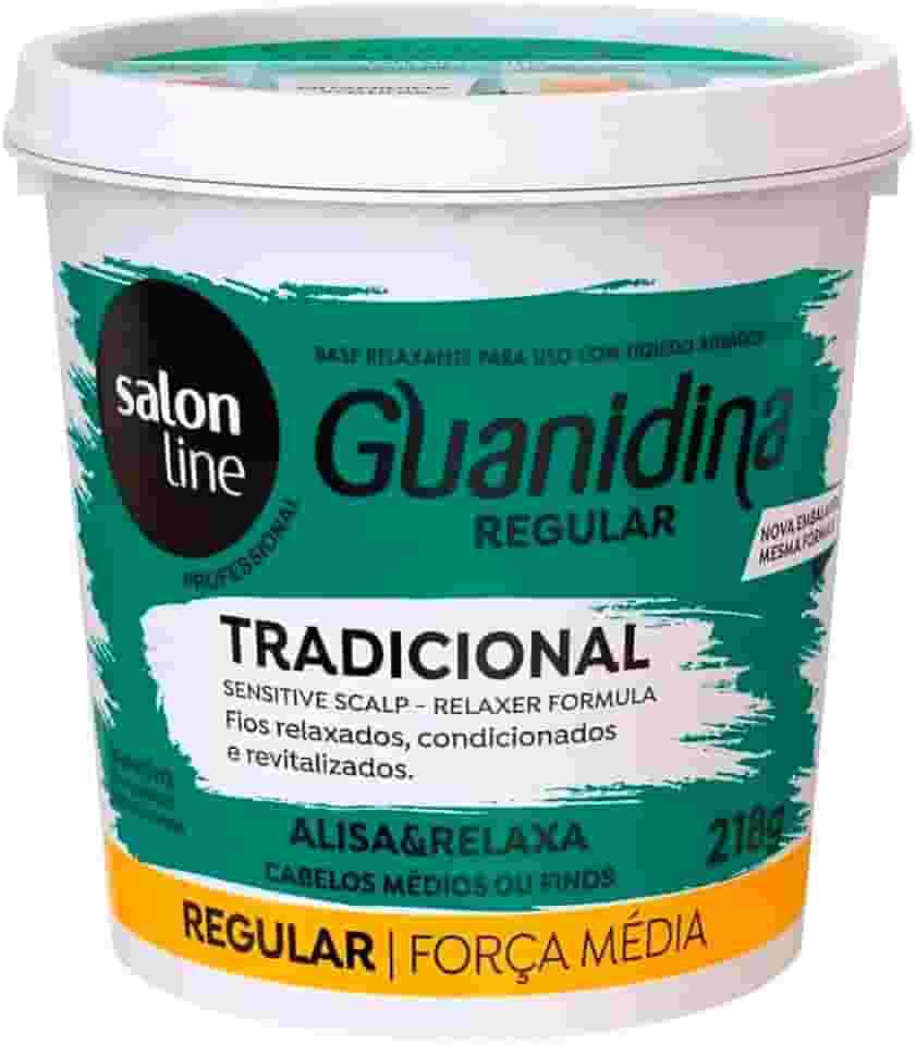 Salon Line Guanidina Tradicional Relaxante Capilar para Cabelos Médios e Finos, 218g
