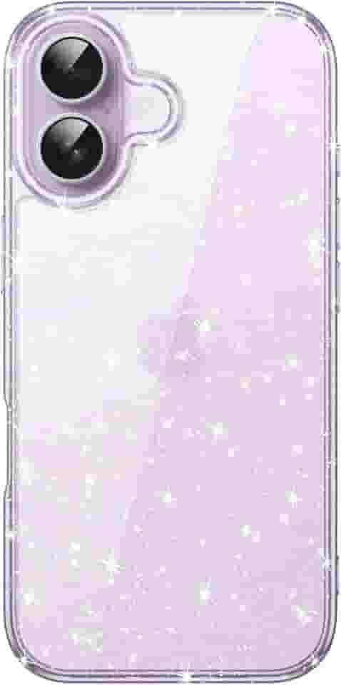 JETech Capa Glitter para iPhone 17 6,3 Polegadas, Case Protetora de Telefone à Prova de Choque com Brilho Brilhante, Fofa e Brilhante para Mulheres e Meninas (Roxo)