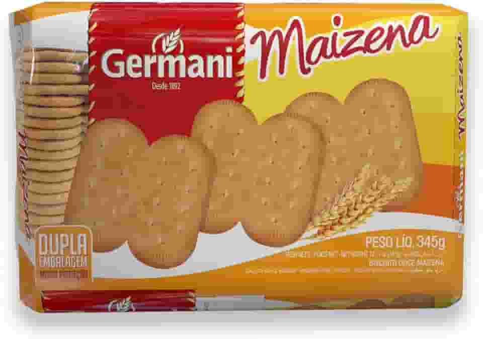Biscoito Maizena Germani 345G, Germani Alimentos, Biscoito Doce Maisena, Amarelo, Um Clássico Crocante E Docinho, Receita Caseira Desde 1892