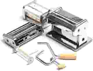 Máquina de Macarrão para Massas Ravioli Talharim Lasanha e Pastel Caseira Máquina Manual Profissional Inox