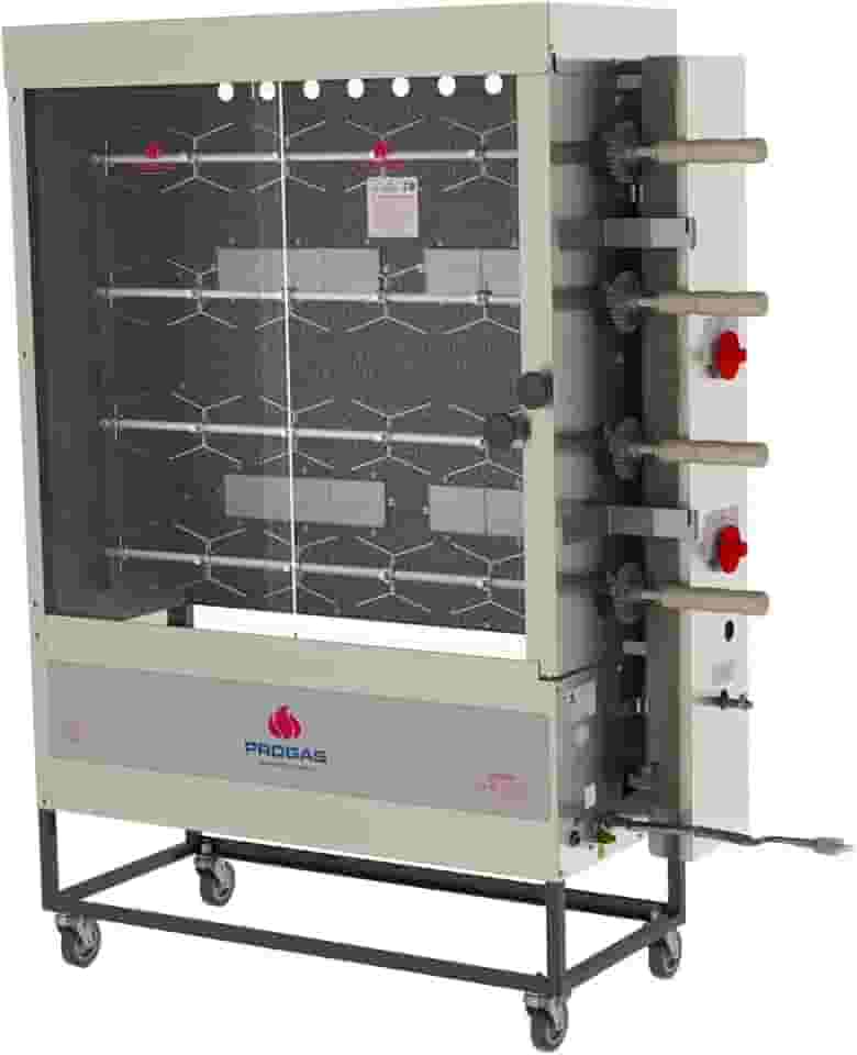 Forno para Frango Rotativo com Infravermelho a Gás com 4 Espetos 20 Frangos PR-621N Style Progás