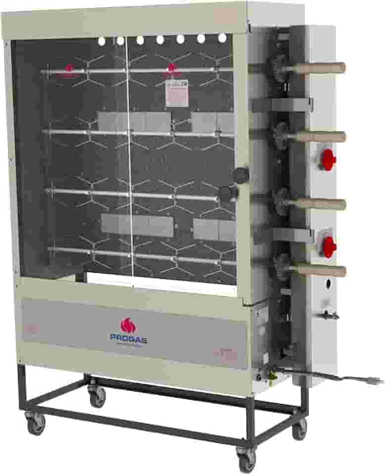 Forno para Frango Rotativo com Infravermelho a Gás com 4 Espetos 20 Frangos PR-621N Style Progás