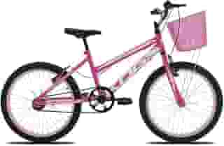 Bicicleta Aro 20 Infantil Feminina KOG BIKES com Cestinha Freios V-Brake