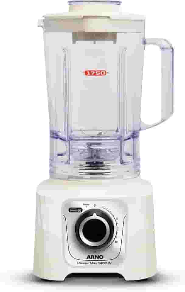 Liquidificador Arno Powermax 1400W LN64, Marfim, com 6 Lâminas Powelix Pro, 3,1L de Capacidade, 15 Velocidades e Design Moderno, 220V