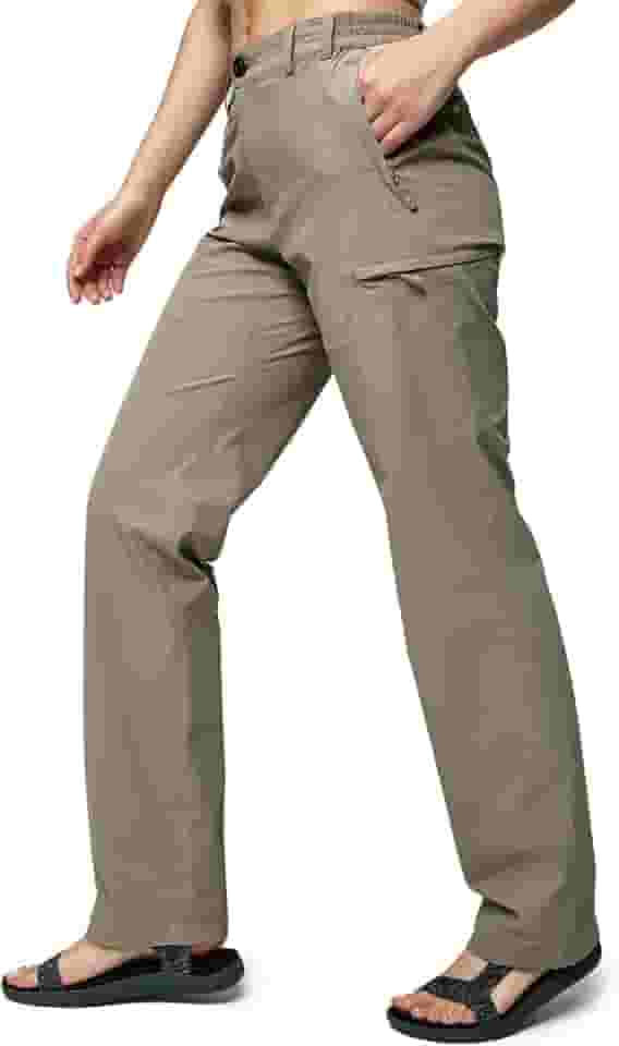 Calça cargo feminina com 6 bolsos, secagem rápida, tática, para caminhada ao ar livre, leve, elástica e resistente à água