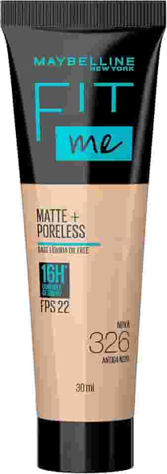 Base Líquida Maybelline NY Fit Me Matte FPS 22 Cor 326 (Antiga N220), 30ml