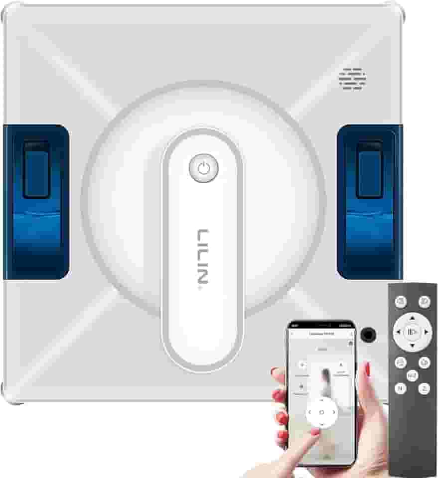 LILIN YW509 Robô de Limpeza de Janelas com spray de água em 4 direções, limpa vidro, piso, parede e azulejo, aspirador robô para janelas, navegação inteligente, sistema de segurança múltiplo