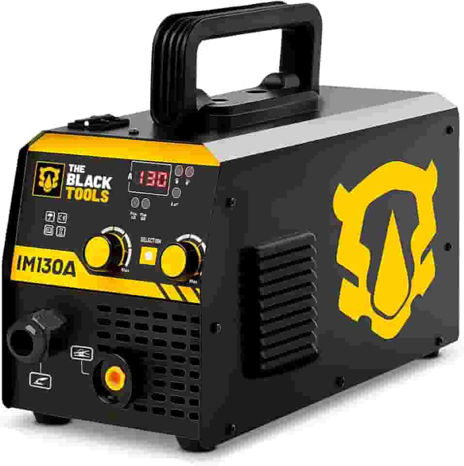 Máquina de Solda Inversora MIG sem Gás 130A 220V The Black Tools IM130A – Painel Digital, Tecnologia IGBT, Para Chapas Finas e Estruturas Metálicas