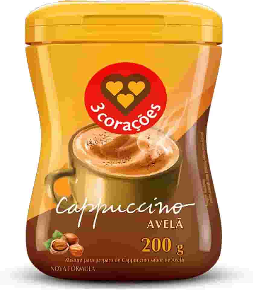3 Corações Cappuccino Sabor Avelã, 200g