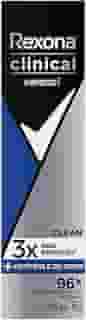 Antitranspirante Aerosol Rexona Men Clinical Clean 150ml (A embalagem pode variar)