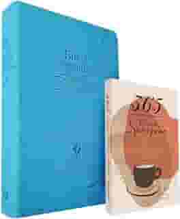 Kit Bíblia de Estudos da Mulher NVT Azul Flores + Devocional Charles Spurgeon Café
