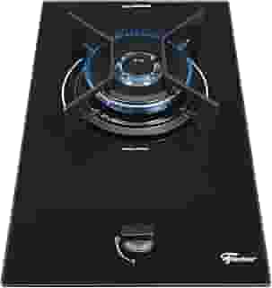 FISCHER COOKTOP À GÁS 1 BOCA FIT LINE TREMPE IRON MESA VIDRO PRETO BIVOLT 36300-102670