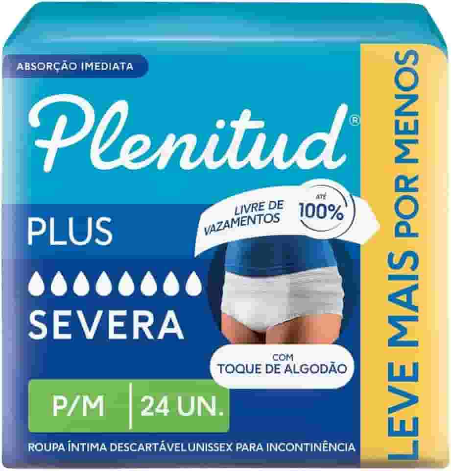 FRALDA PARA INCONTINÊNCIA PLENITUD PROTECT PLUS P/M LEVE 24 PAGUE 22 UNIDADES