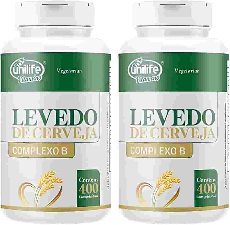 Levedo de Cerveja Unilife (Complexo B) 400 Comp 2un