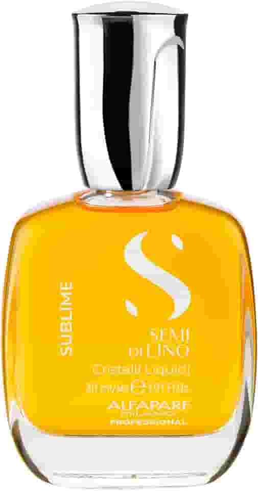 Alfaparf Milano Semi di Lino Sublime Cristalli Liquidi Óleo Capilar com Proteção Térmica – todos os tipos de cabelos - Protege e ilumina - Fórmula vegana – Qualidade Profissional de salão 30ml