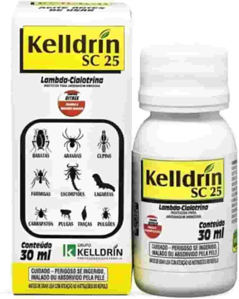 Inseticida Kelldrin SC 25 Mata Baratas Formigas Traça 30ml