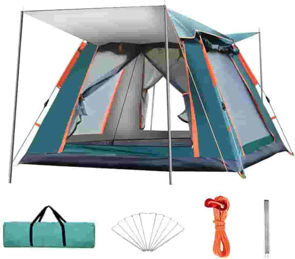 ANTUVI Barraca de Camping, Automático Fácil de Monta, para 2/3/4 Pessoas com Proteção Solar de Proteção Chuva e Vento Pode Acomodar Pequena Família