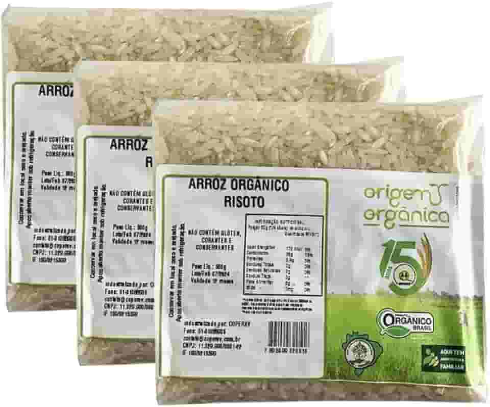 Kit 3X: Arroz Arbóreo Branco Orgânico Solst 500g