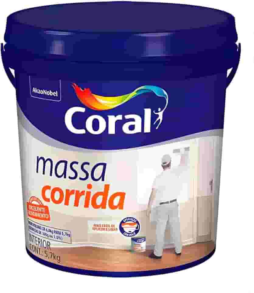Massa Corrida Coral Branca Interiores 5,7 Kg