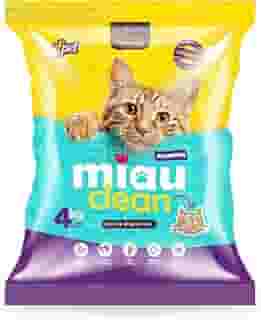 Areia Sanitária Antiodor Miau Clean Para Gatos Tira Cheiro (4 kg - Natural)